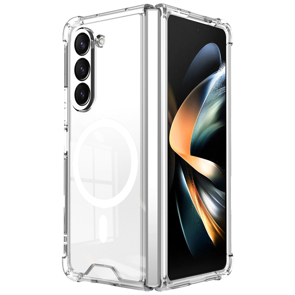 Husa pentru Samsung Galaxy Z FOLD6, Flippy, Husa de Protectie cu Anti-Shock, Tehnologie MagSafe Magnetic, Design Ultra Subtire, Anti alunecare, TPU Acrilic, Transparent