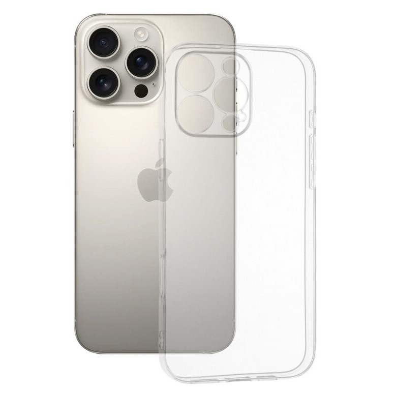 Husa de Protectie, Flippy, pentru Apple iPhone 16 Pro Max, TPU Protect Plus, cu Dust Plug, Transparent