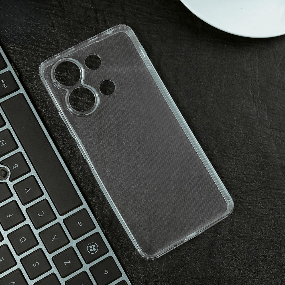 Husa de Protectie, Flippy, pentru Xiaomi Redmi Note 13, TPU Protect Plus, cu Dust Plug, Transparent