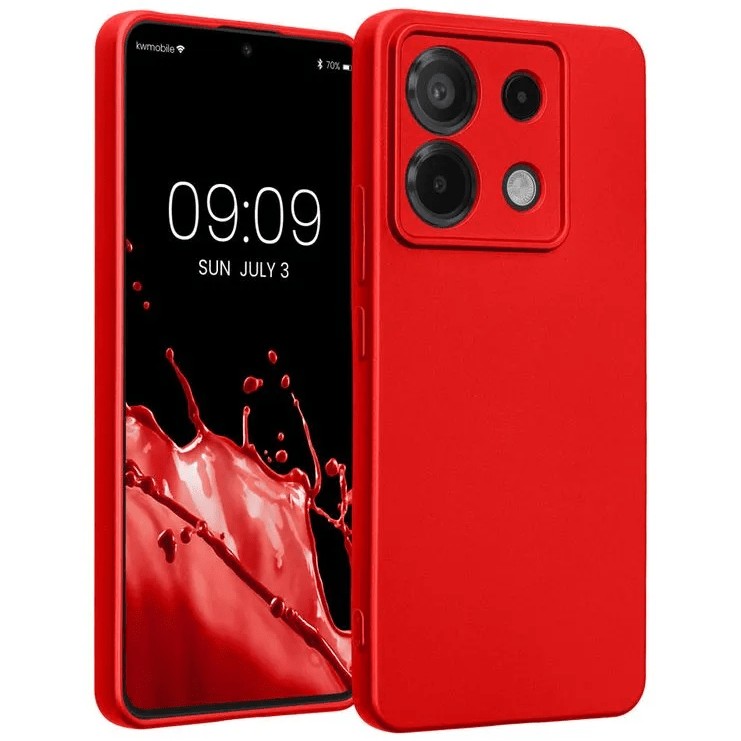 Husa de Protectie, Flippy, pentru Xiaomi Redmi Note 13 5G, Liquid Silicon, Rosu