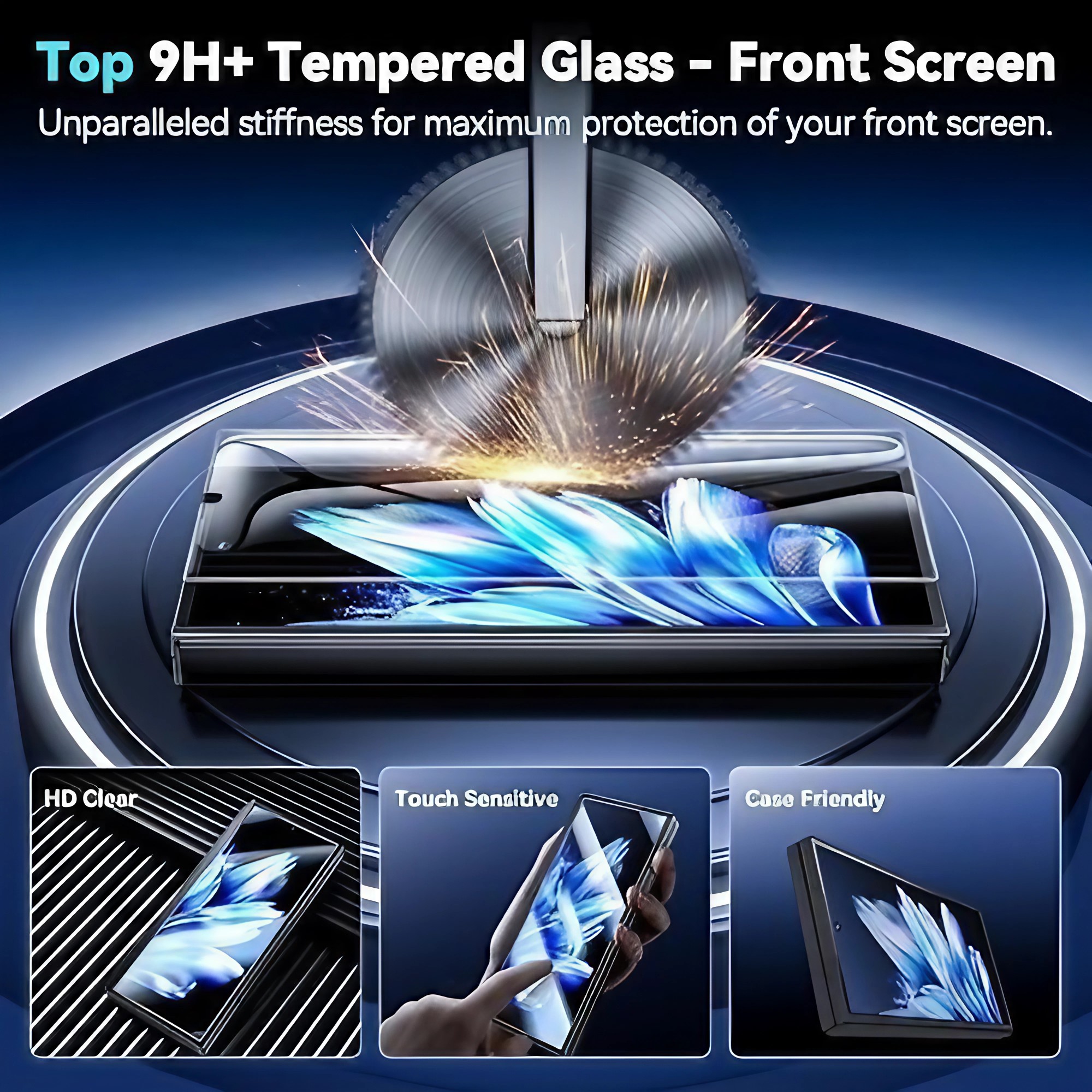 Folie Sticla Securizata, Flippy, Pentru Samsung Galaxy Z Fold5, 2.5D, HD, Transparenta