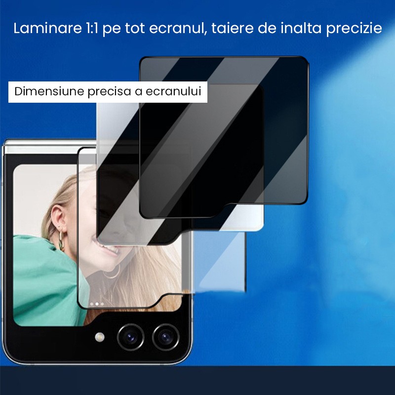 Folie Sticla Securizata pentru Samsung Galaxy Z Flip 6, Flippy, Sticla de Protectie Compatibila cu Samsung Galaxy Z Flip 6, 2.5D, HD, Transparenta