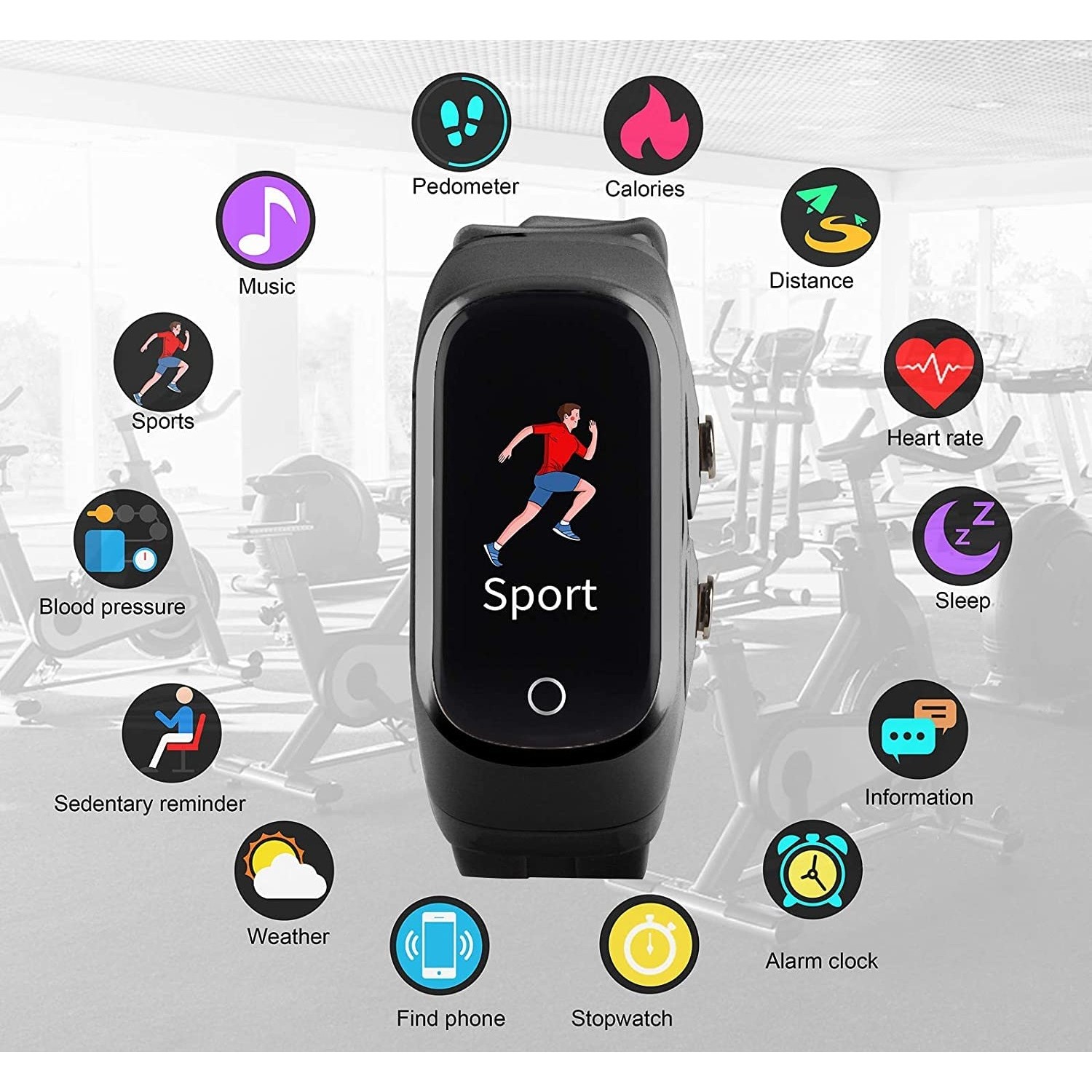 Ceas Smartwatch 2 in 1, cu Casti Bluetooth, N8 TWS, Plug in Lateral, Afisaj 1.47 inch, Rezolutie 172*320, Negru