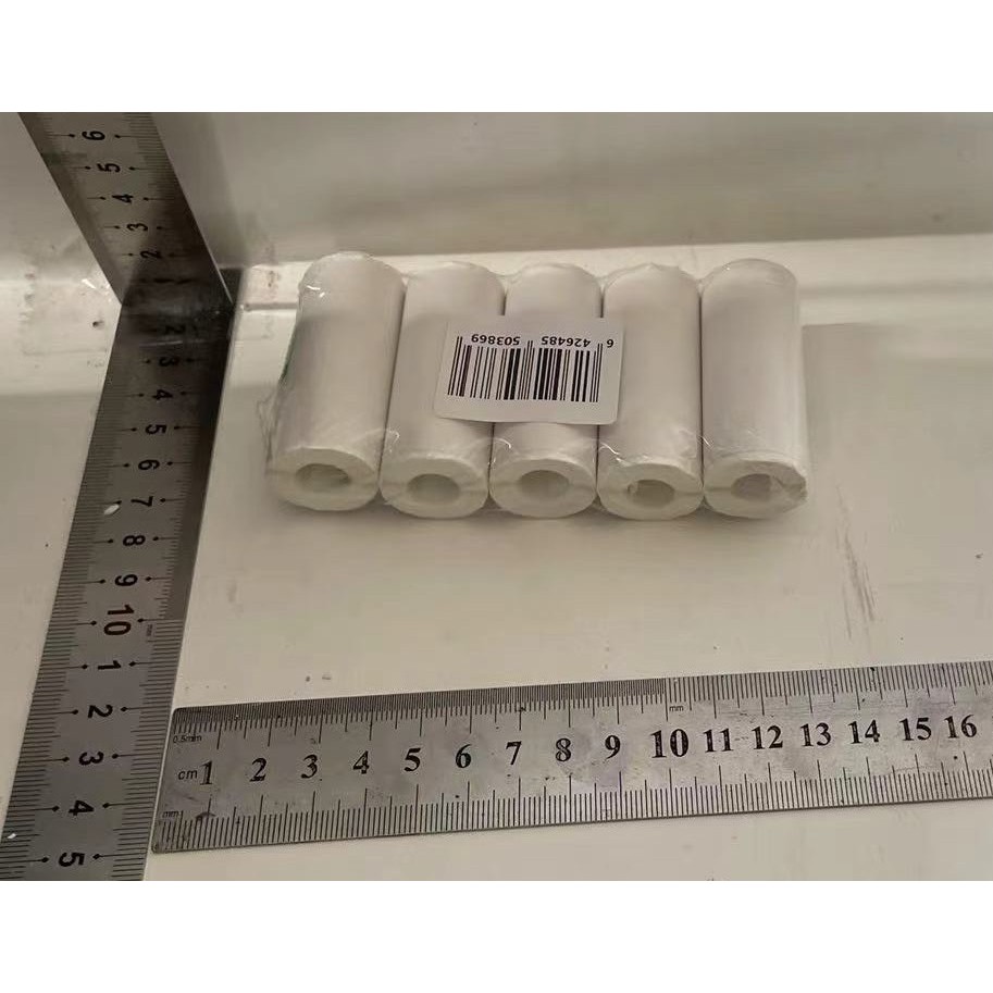 Set 5 Role de Hartie Termica Autocolanta, Flippy, pentru Mini Imprimanta Foto Portabila, Alb