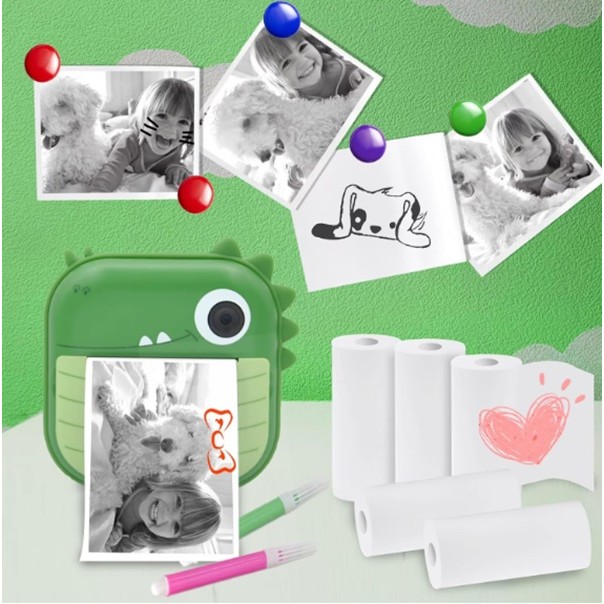 Set 5 Role de Hartie Termica Autocolanta, Flippy, pentru Mini Imprimanta Foto Portabila, Alb