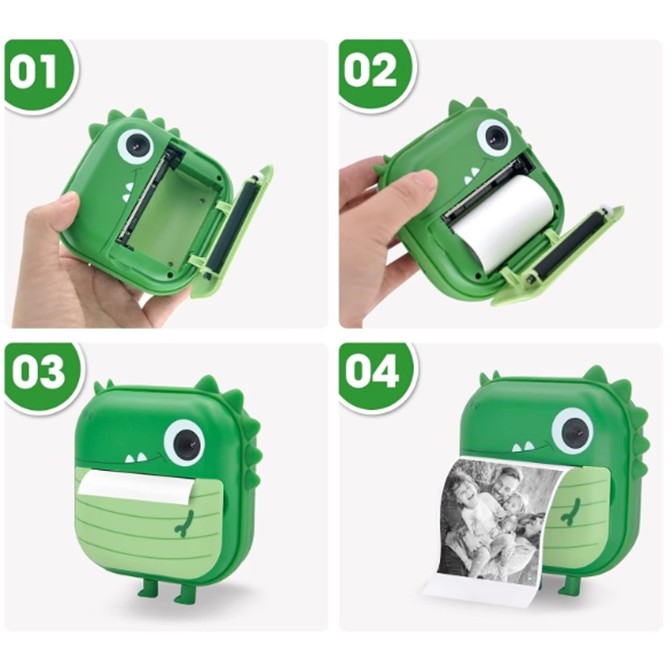 Set 5 Role de Hartie Termica Autocolanta, Flippy, pentru Mini Imprimanta Foto Portabila, Alb