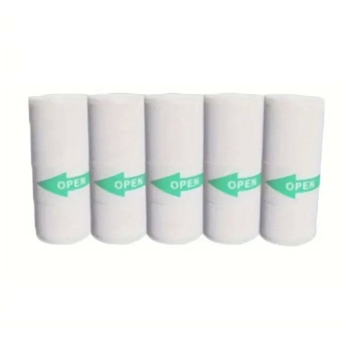 Set 5 Role de Hartie Termica Autocolanta, Flippy, pentru Mini Imprimanta Foto Portabila, Alb