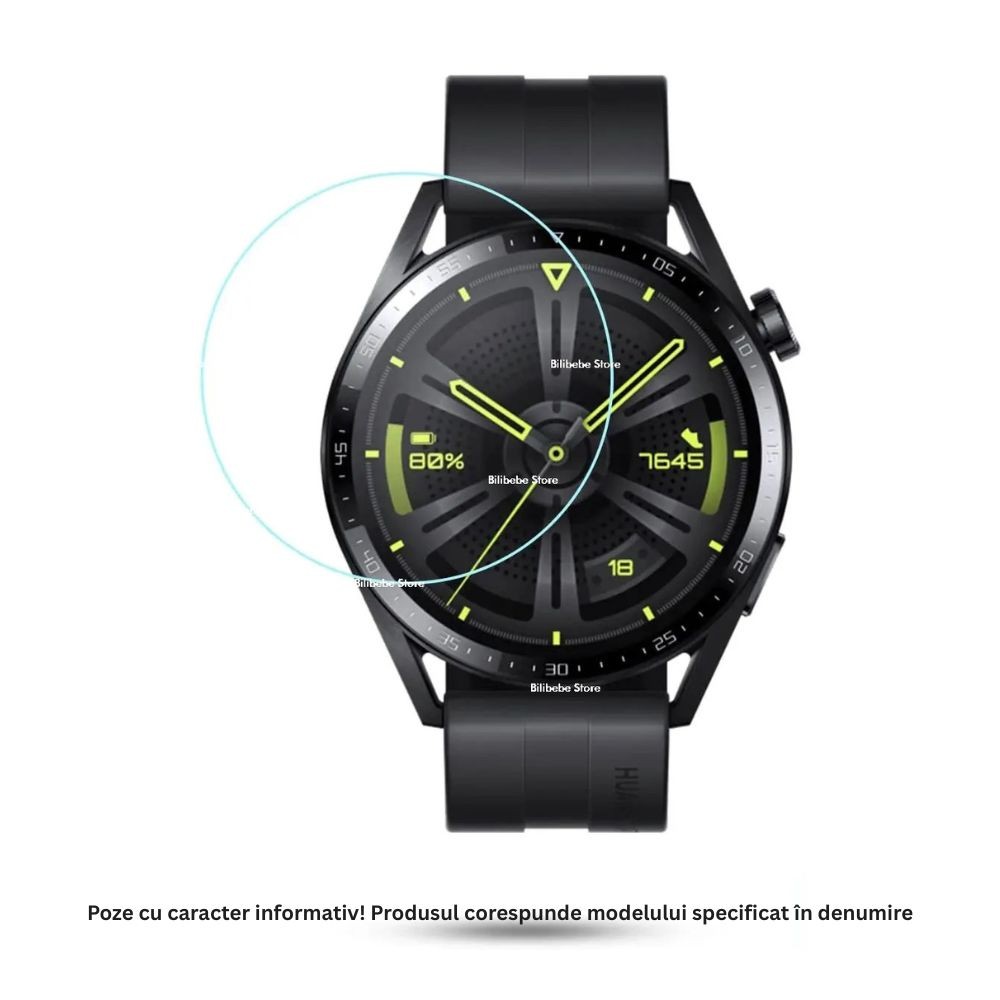 Folie de protectie, Flippy, Pentru Huawei Watch GT4 41MM, Sticla Securizata 2.5 D , Transparent