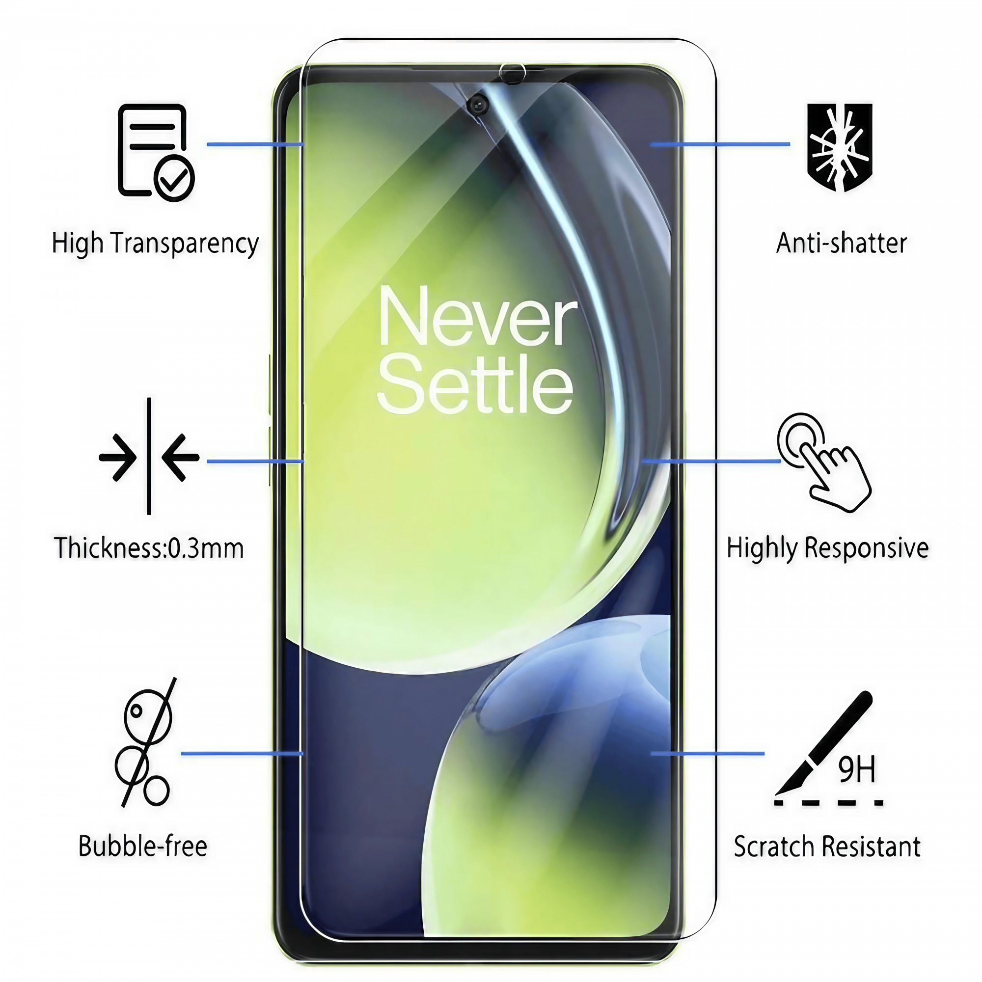 Folie Sticla Securizata, Flippy, Pentru One Plus Nord CE3 Lite, 2.5D, HD, Transparenta