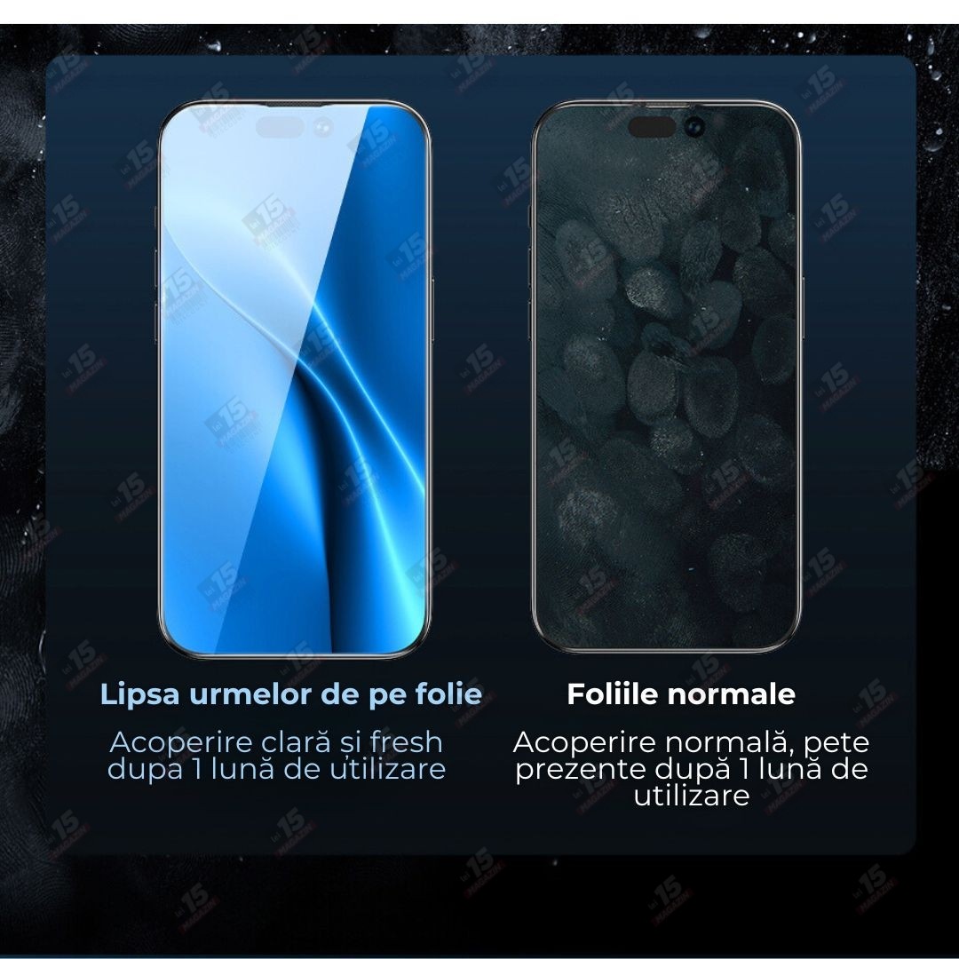 Folie Sticla Securizata, Flippy, Pentru Apple iPhone 16 Pro, Privacy Classic, 2.5D, Confidentialitate 30°, Negru Transparent