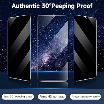 Folie Sticla Securizata, Flippy, Pentru Samsung Galaxy A55, Privacy Classic, 2.5D, Confidentialitate 35°, Negru Transparent