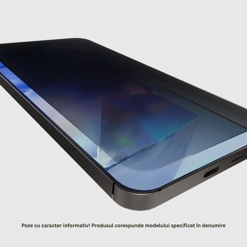 Folie Sticla Securizata, Flippy, Pentru Samsung Galaxy S23 FE, Privacy Classic, 2.5D, Confidentialitate 35°, Negru Transparent
