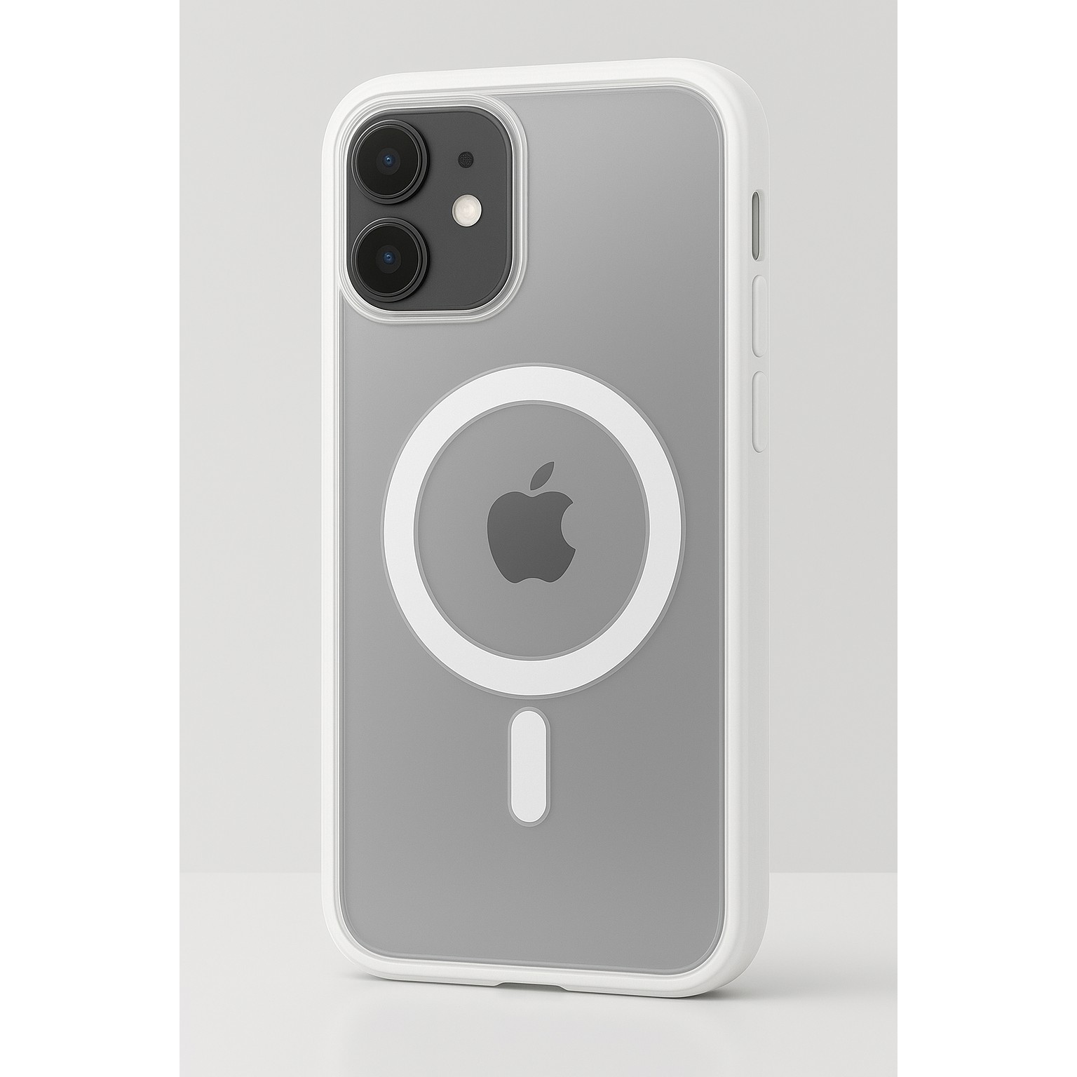 Husa MagSafe Premium Flippy pentru APPLE iPhone 11, Full Cover, Silicon + Policarbonat, Încărcare Wireless, Alb - Transparent