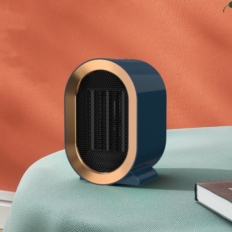 Radiator mini Incalzitor, Flippy, Element de Incalzire PTC, Putere 1200 W, Radiator cu termostat reglabil, 19.5 x 12.5 x 12.5 cm, 800 g, Albastru