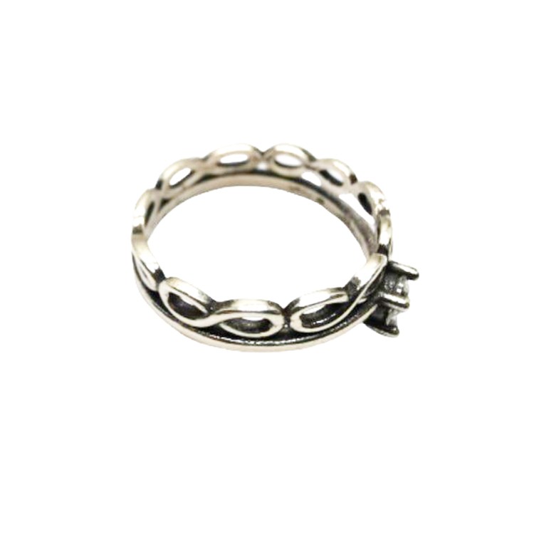 Inel pentru Dama Argint 925, Jolie, Model Impletit, cu Piatra 4.3 gr, Marimea 53, 2.5 x 2 cm, Argintiu