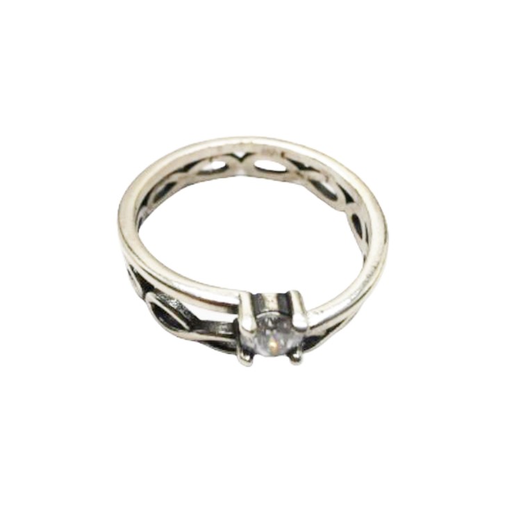Inel pentru Dama Argint 925, Jolie, Model Impletit, cu Piatra 4.3 gr, Marimea 59, 2.5 x 2 cm, Argintiu