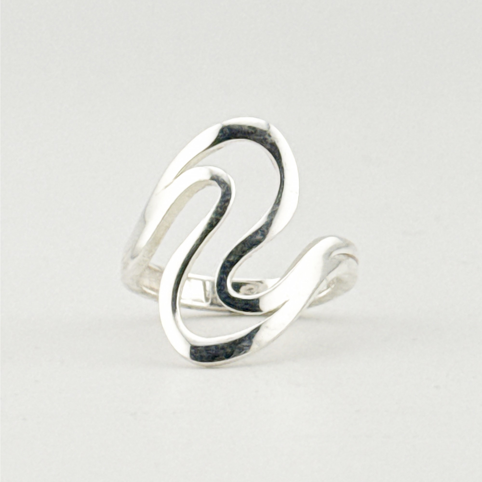 Inel pentru Dama Argint 925, Jolie, Model Spirala 5.3 gr, Marimea 58, 2.5 x 2 cm, Argintiu