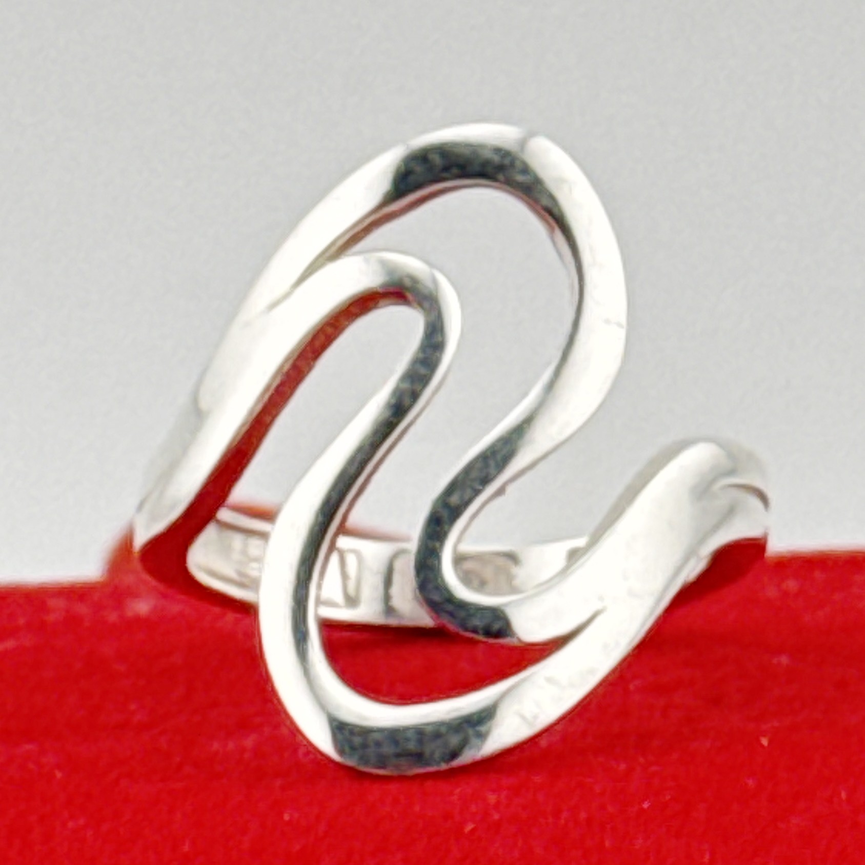 Inel pentru Dama Argint 925, Jolie, Model Spirala 5.3 gr, Marimea 58, 2.5 x 2 cm, Argintiu