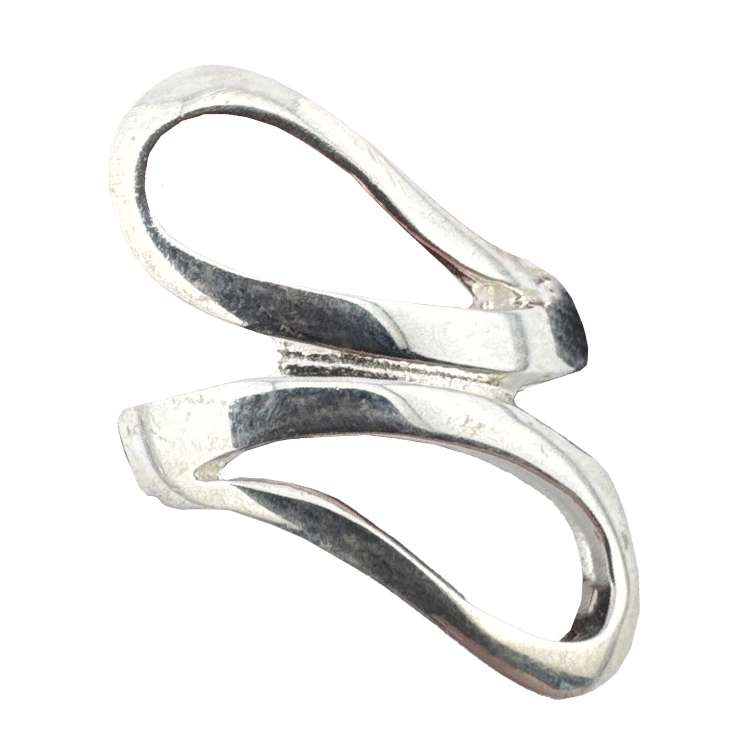 Inel pentru Dama Argint 925, Jolie, Model Sarpe Dublu 5.2 gr, Marimea 58, 2.5 x 2 cm, Argintiu