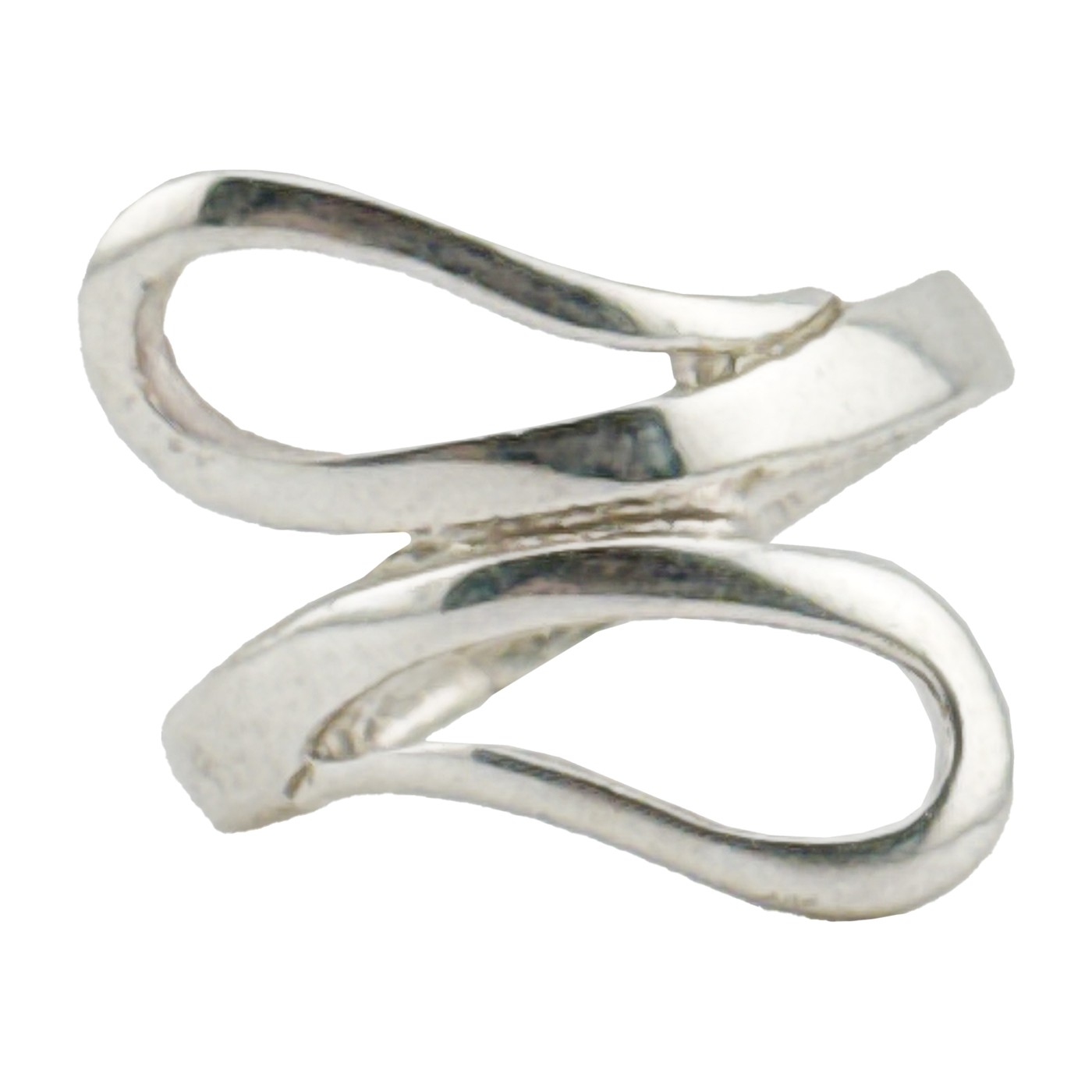 Inel pentru Dama Argint 925, Jolie, Model Sarpe Dublu 5.2 gr, Marimea 59, 2.5 x 2 cm, Argintiu