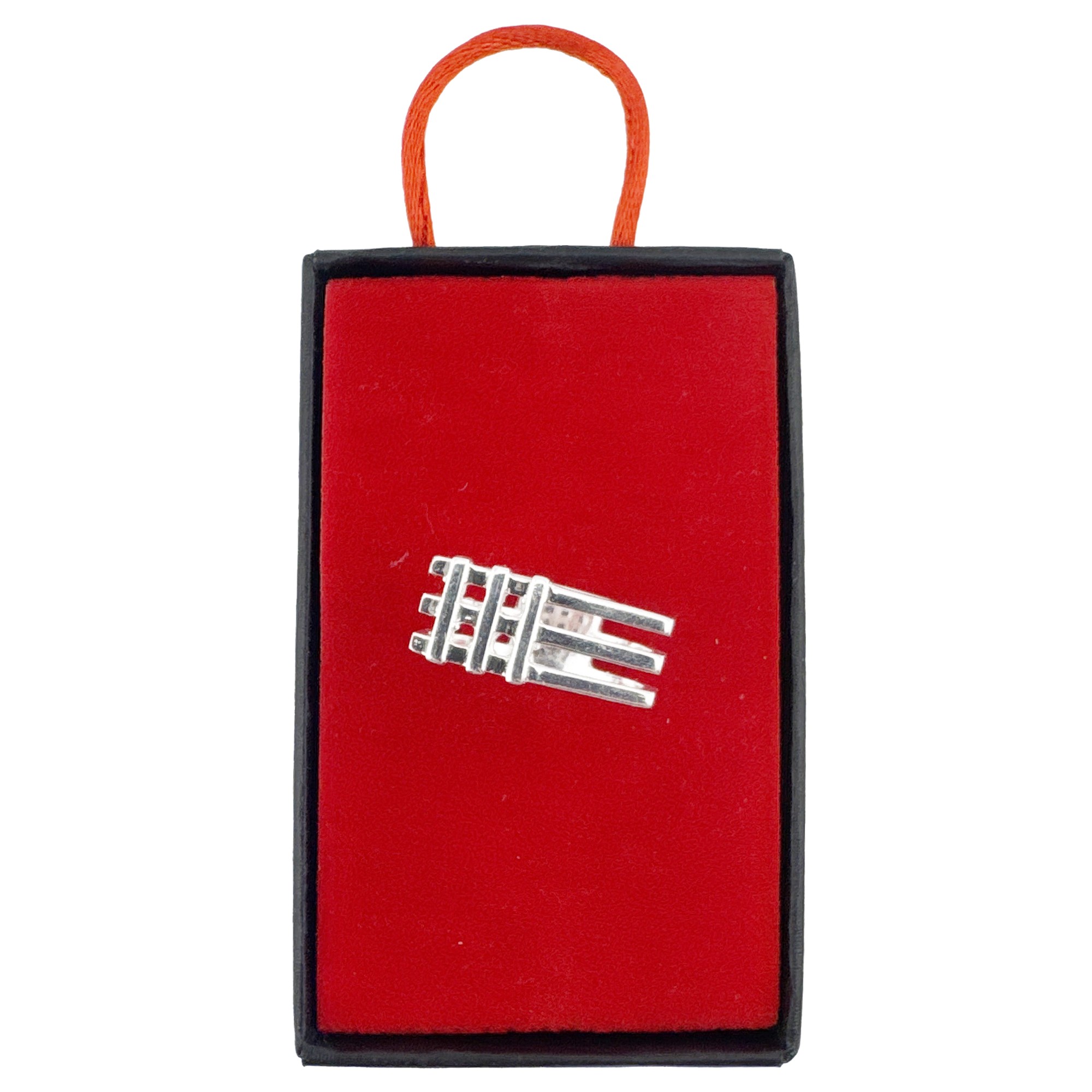 Inel pentru Dama Argint 925, Jolie, Model Patrat in 3 Sectiuni, 5.1 gr, Marimea 58, Argintiu