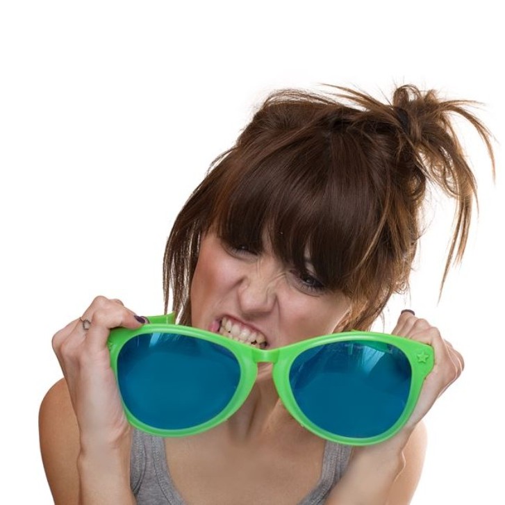 Ochelari Deghizare, Flippy, Marime Exagerata, din Plastic, 26 x 9 cm, Verde