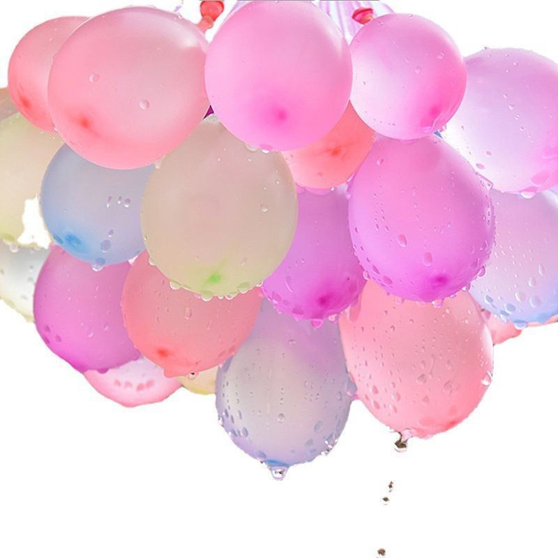 Set 111 Baloane din Latex, Flippy, Aqua Party, Sistem de Umplere Rapida, 10 cm Diametru, Multicolor