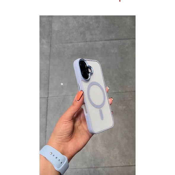 Husa de Protectie Compatibil cu iPhone 16 Plus, Flippy, Incarcare Wireless, Tehnologie Magsafe, Carcasa din TPU/ PC, Protectie Camera, Antisoc, Antizgariere, Mov (lila) - Transparent