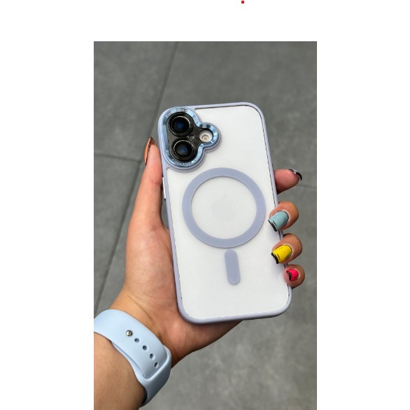 Husa de Protectie Compatibil cu iPhone 16 Plus, Flippy, Incarcare Wireless, Tehnologie Magsafe, Carcasa din TPU/ PC, Protectie Camera, Antisoc, Antizgariere, Mov (lila) - Transparent
