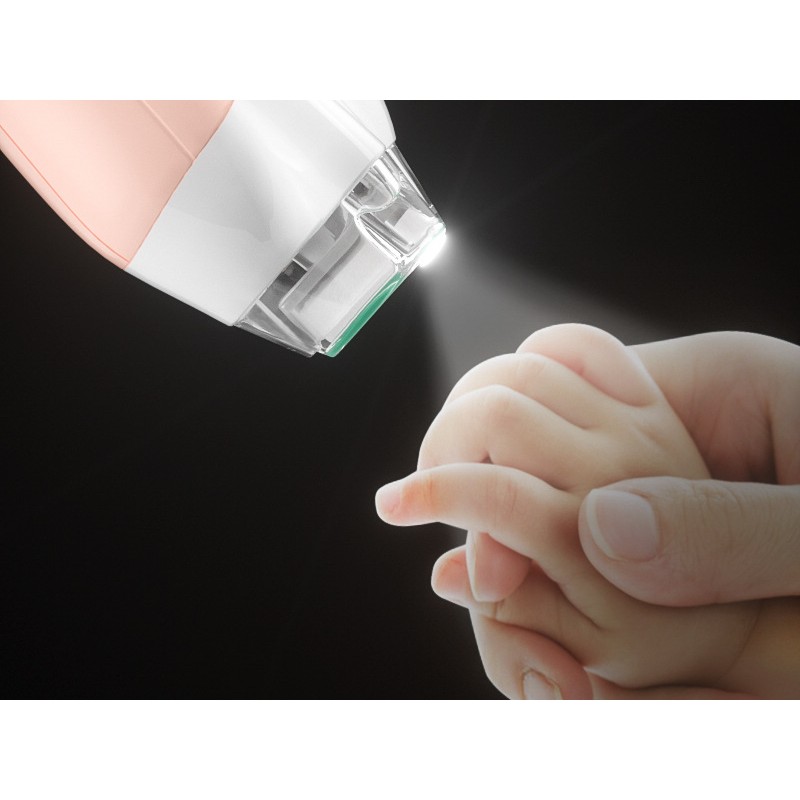 Pila Electrica, Flippy, pentru Copii si Bebelusi, din ABS, 6 Accesorii, cu Lumina LED, 9.5 x 6 x 17 cm, Roz