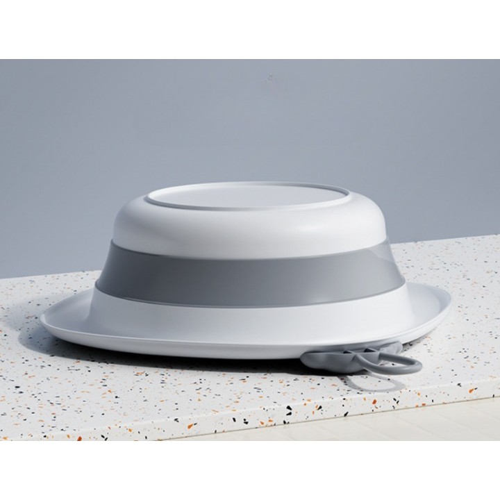 Cada Pliabila pentru Baie pentru Copii, Flippy, Cadita pentru Bebelusi, Model Romb pentru Picioare Koala, Gri, 30x30x3.5 cm, 4L
