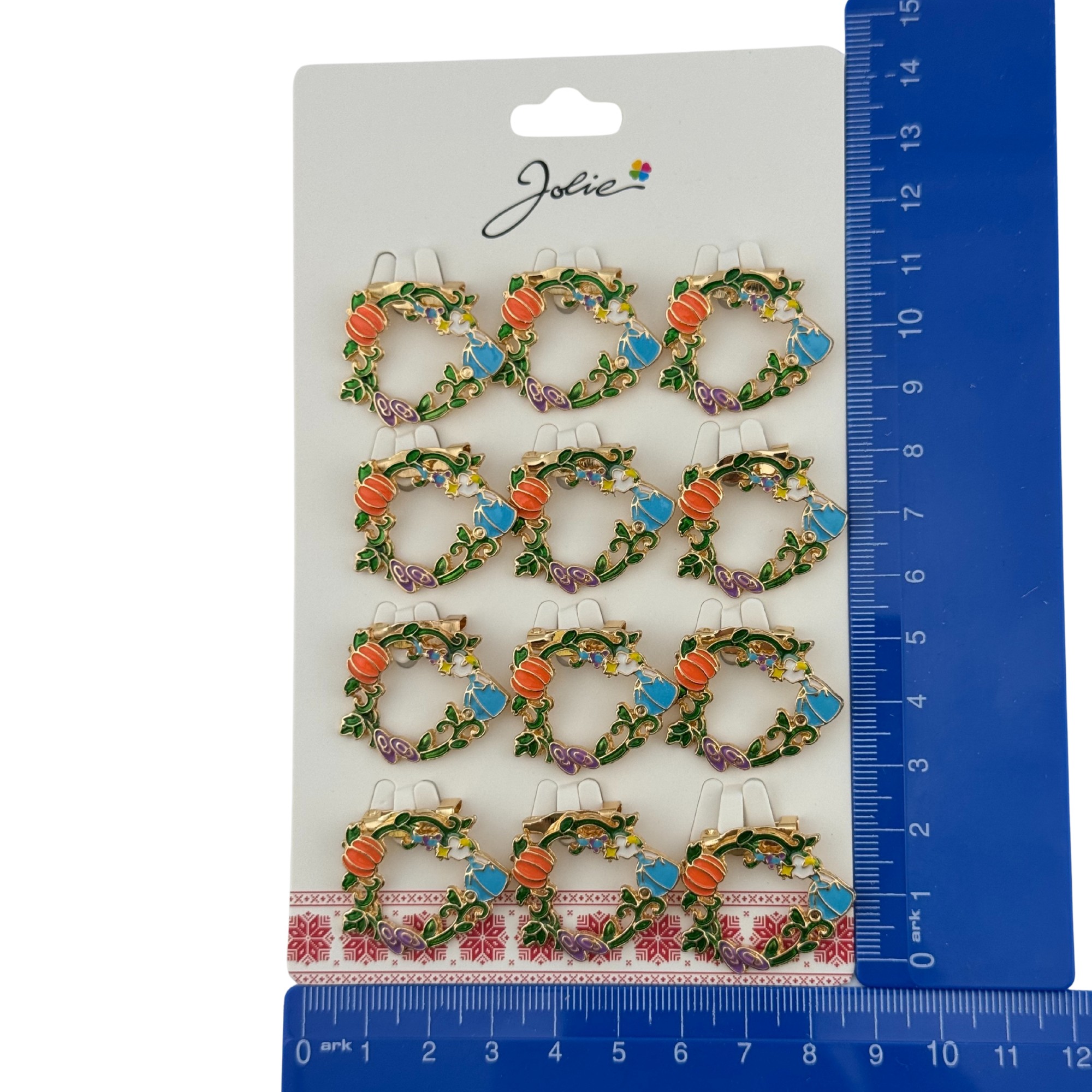 Set 12 Brose Martisor Primavara, Jolie, Model Coroana de Flori, Multicolor