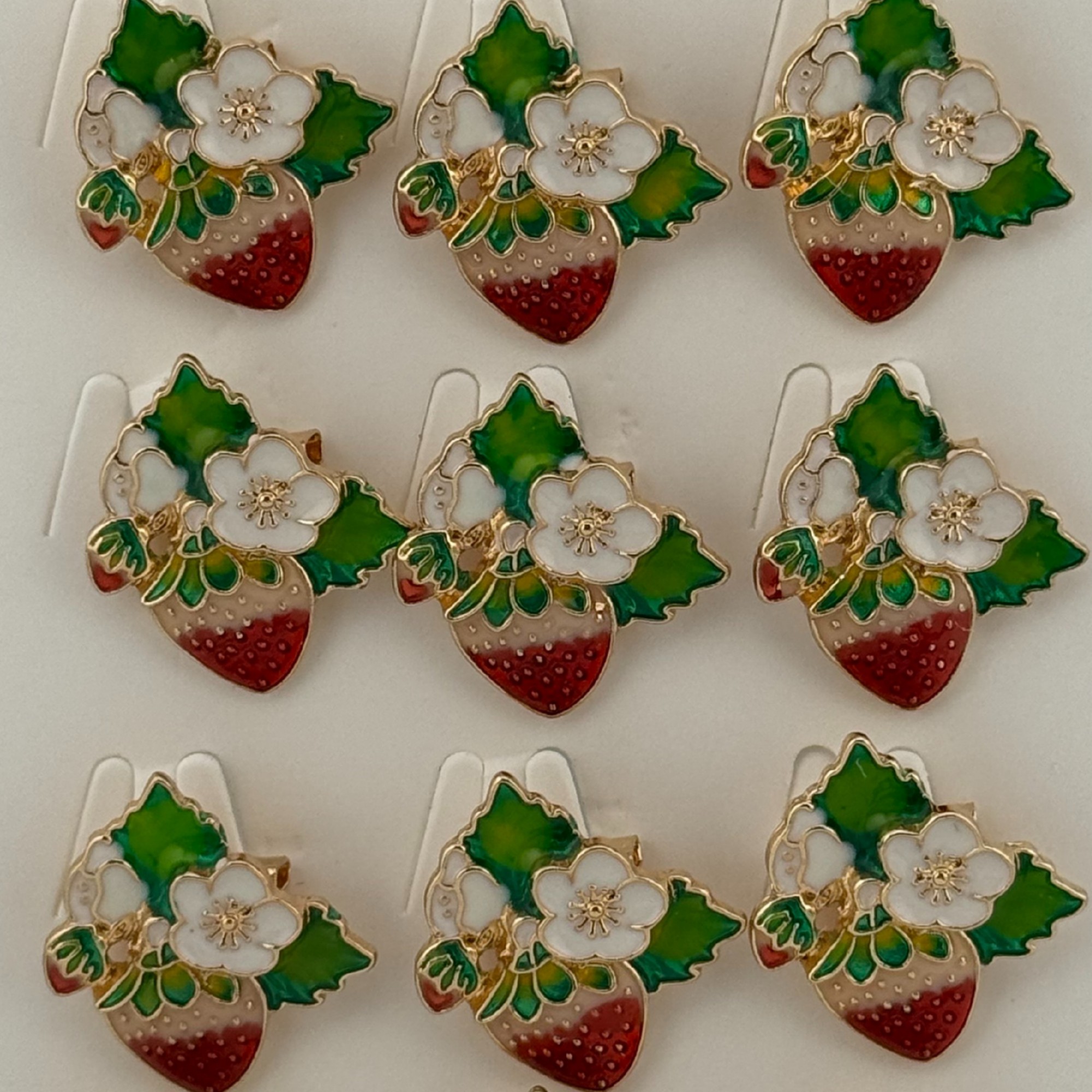 Set 12 Brose Martisor Primavara, Jolie, Model Capsuna Inflorita