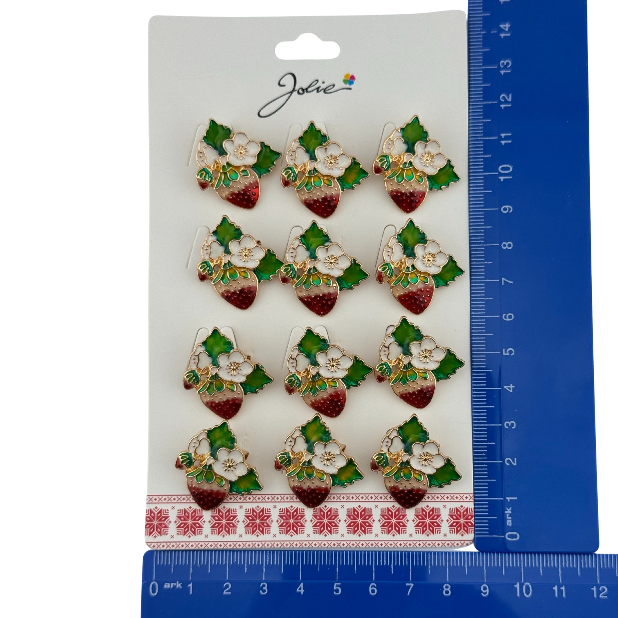 Set 12 Brose Martisor Primavara, Jolie, Model Capsuna Inflorita