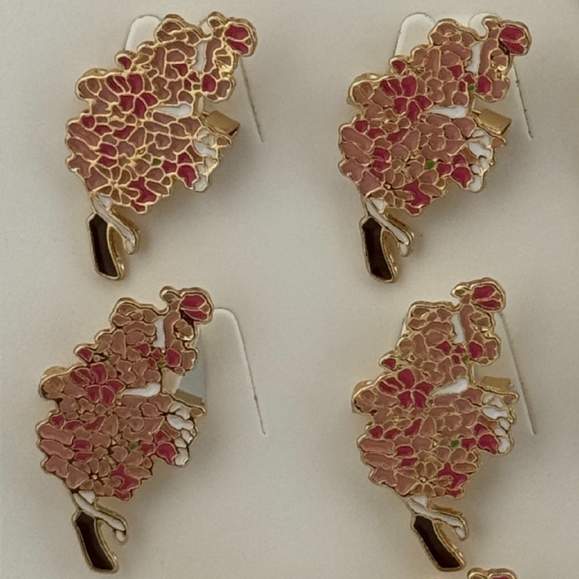 Set 12 Brose Martisor Primavara, Jolie, Model Buchet de Flori Roz