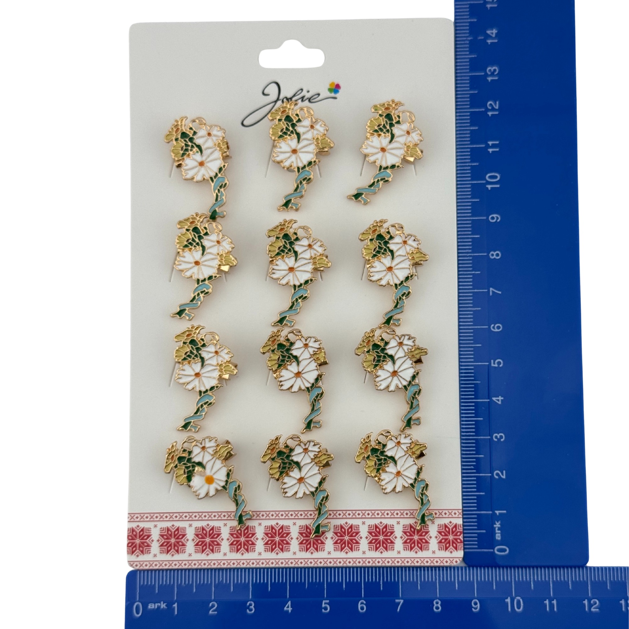 Set 12 Brose Martisor Primavara, Jolie, Model Margarete Impletite