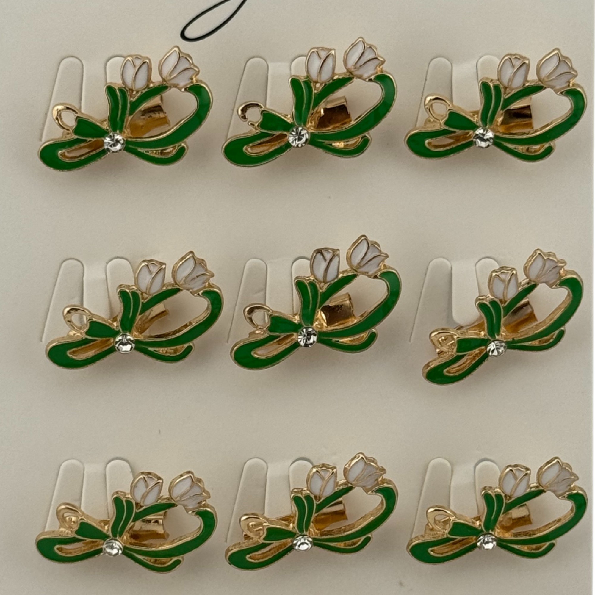 Set 12 Brose Martisor Primavara, Jolie, Model Ghiocel cu Piatra