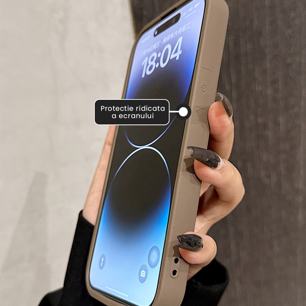 Husa de Protectie, Flippy, pentru Apple iPhone 16 Pro, Model Ursuleti 3D, Antisoc, Rezistenta la Impact, Protectie Camera, Maro