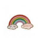 Martisor pentru copii, Brosa, Material Metal, Ambalaj Carton cu Design, Deimensiune Brosa Aproximativ 2 x 2 cm, Multicolor, Model 14