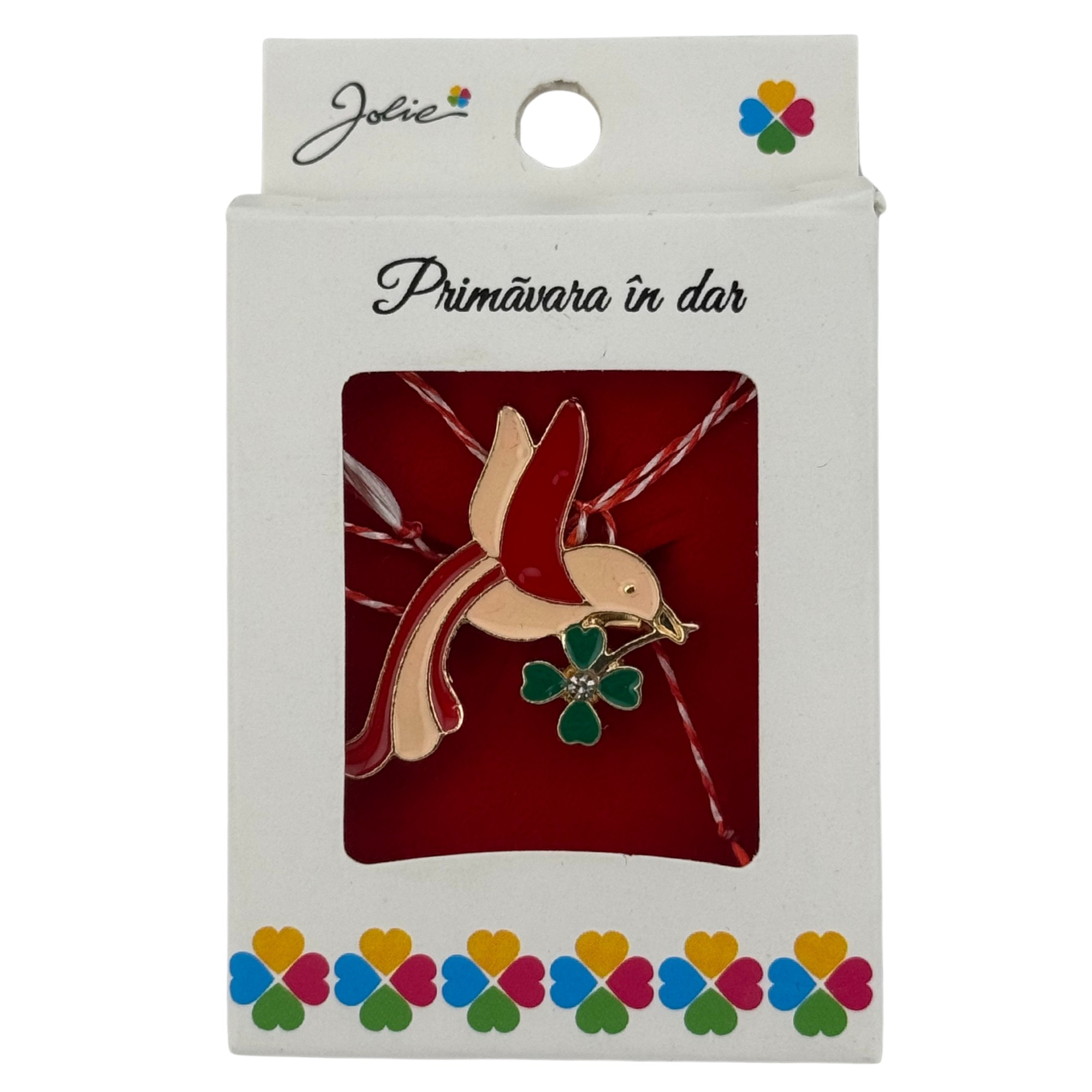 Martisor Brosa Mica in Cutie, Jolie, Dimensiune Brosa 2.5-3cm, Material Metal, Model Randunica