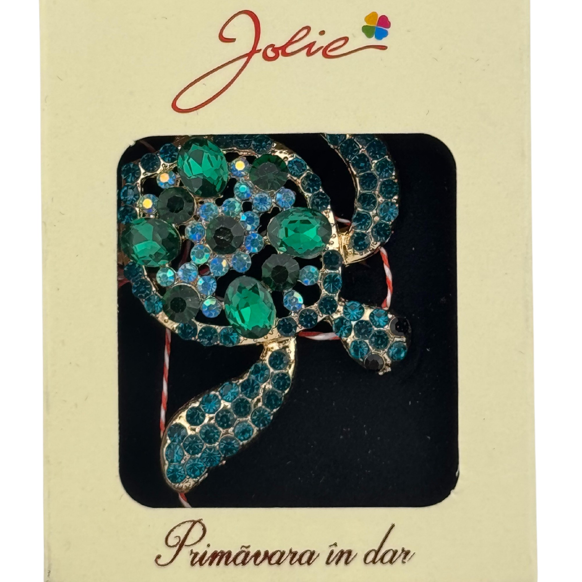 Martisor Brosa Medie, Jolie, Multicolora, Dimensiune Brosa 5 cm, Material Metal, Model Broasca Testoasa