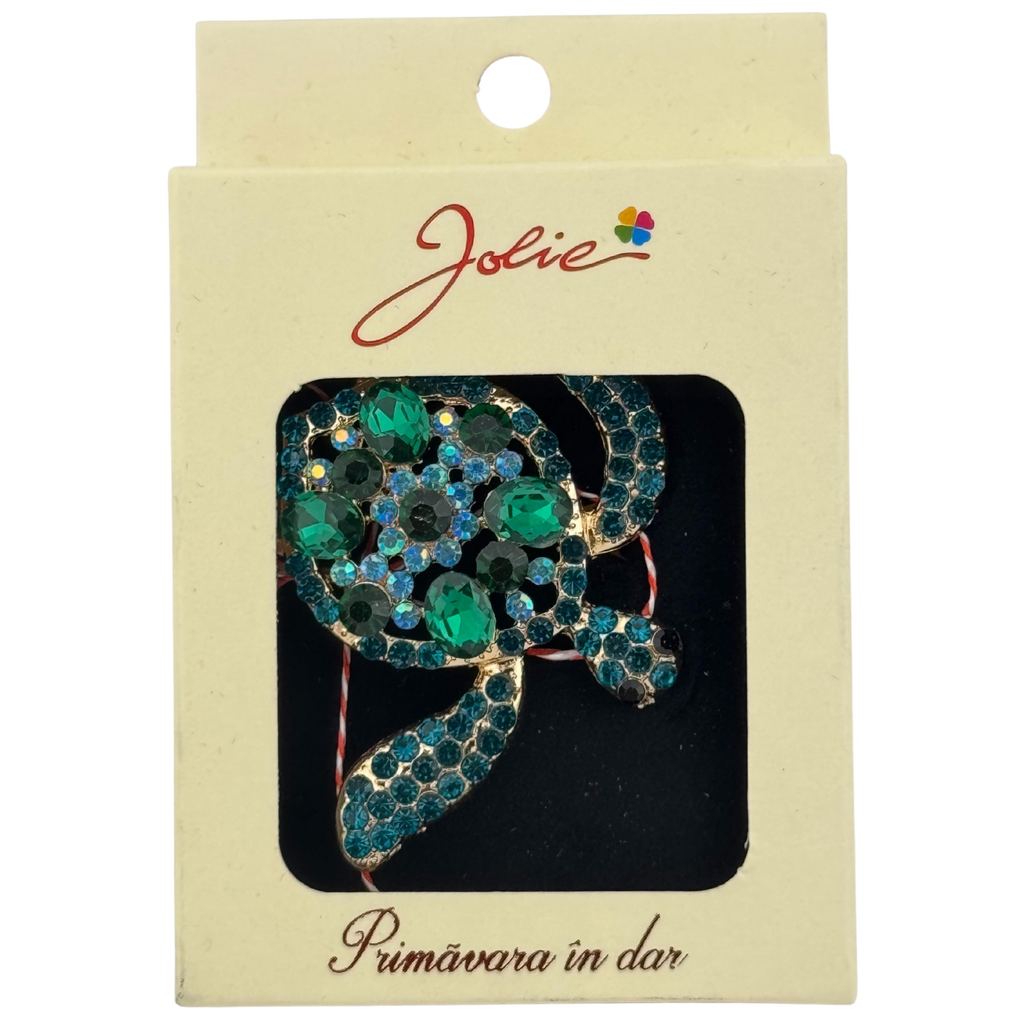 Martisor Brosa Medie, Jolie, Multicolora, Dimensiune Brosa 5 cm, Material Metal, Model Broasca Testoasa