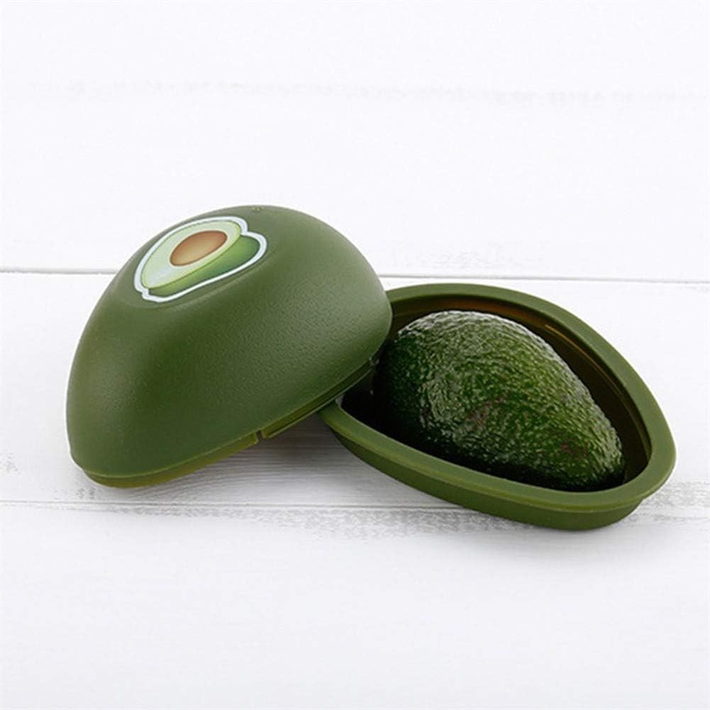 Cutie Alimentara, Flippy, Model Avocado, din Plastic, 12.5 x 12.5 x 5.4 cm, 500 ml, Verde Inchis
