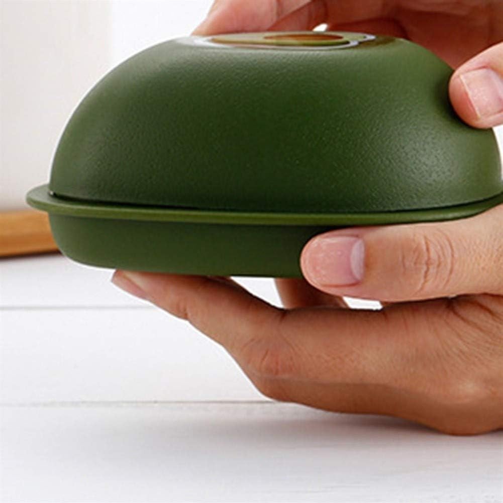 Cutie Alimentara, Flippy, Model Avocado, din Plastic, 12.5 x 12.5 x 5.4 cm, 500 ml, Verde Inchis