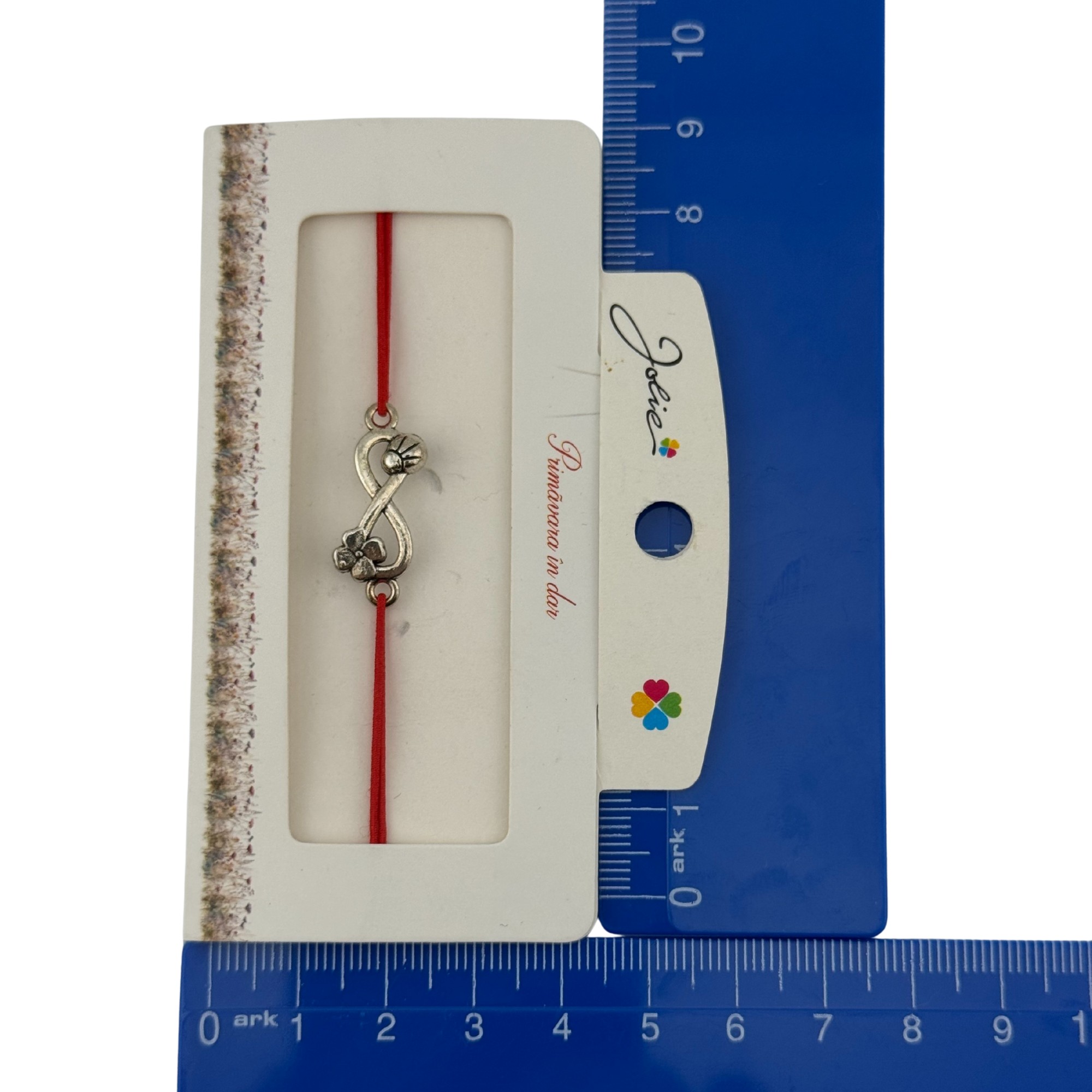 Martisor Bratara cu 2 Noduri Elastica, Jolie, Snur Rosu, Model Infinit