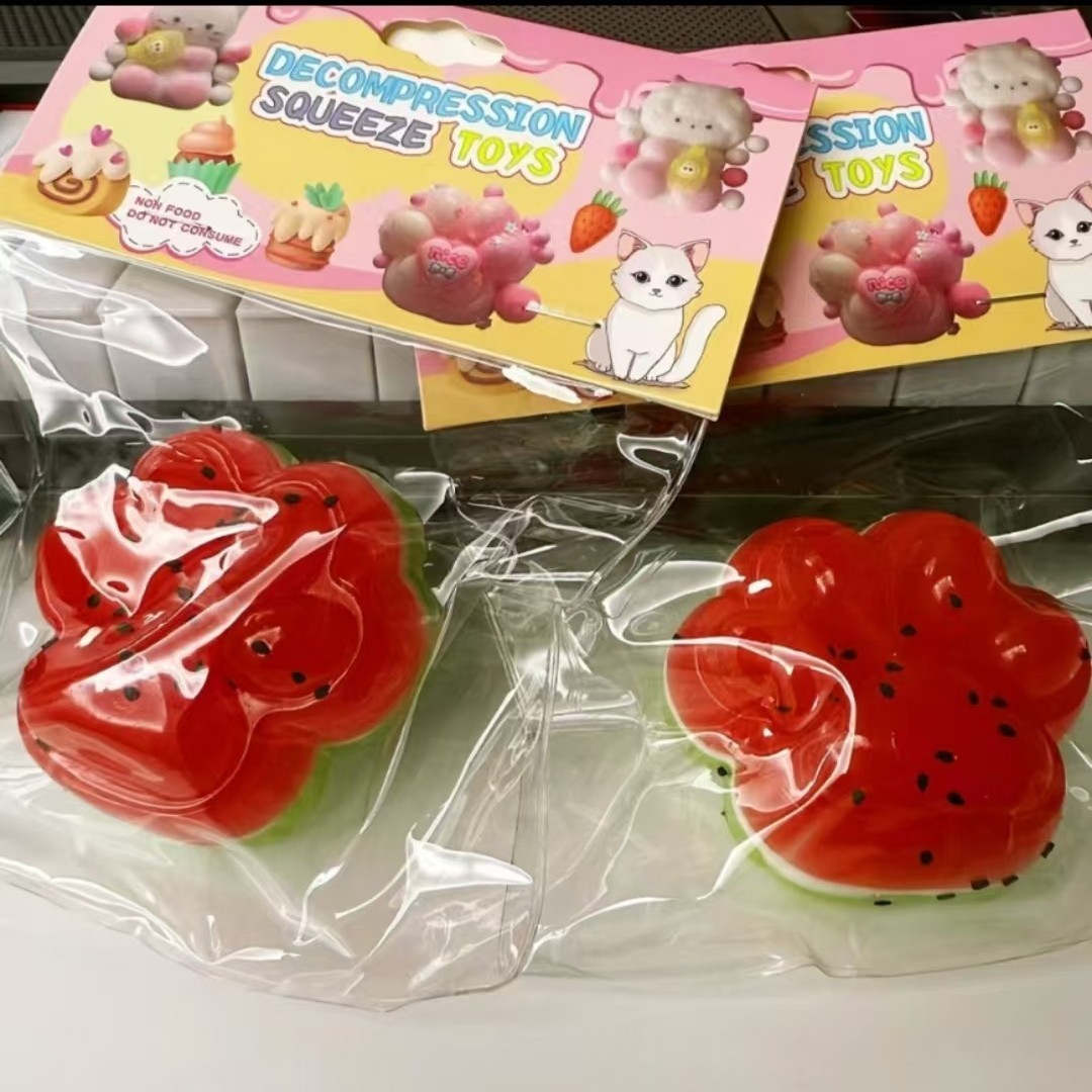 Jucarie Antistres Squishy, Flippy, cu Revenire Lenta, Squeeze Pinch Family, Model Labuta de Pisica, Rosie