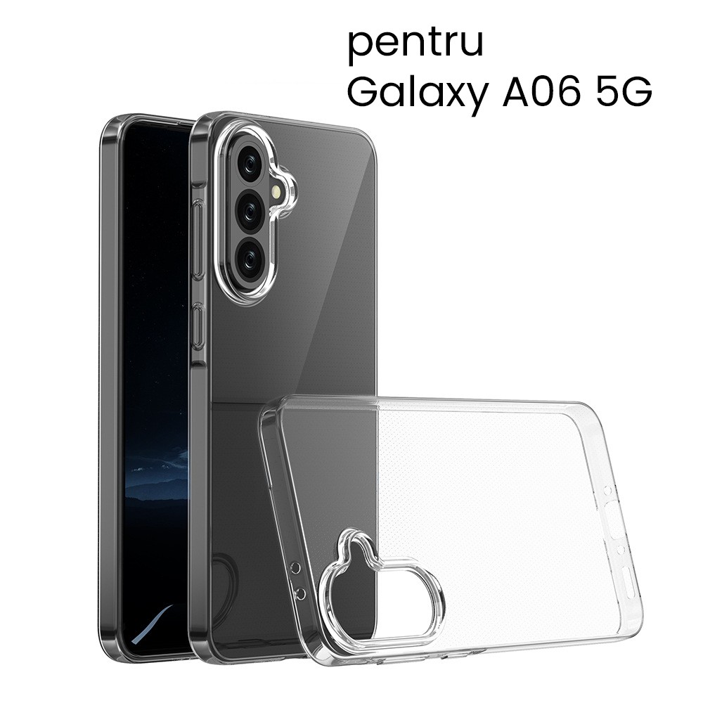 Husa de Protectie, Flippy, Husa de Protectie pentru Samsung Galaxy A06 / A06 5G, tip Carcasa, subtire din Silicon TPU Protect Plus, Transparenta