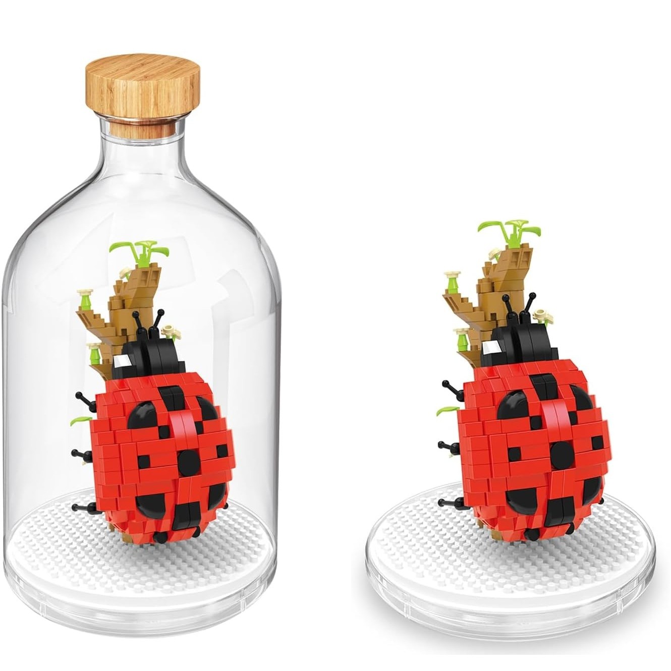 Set de Construit in Sticla, Flippy, 379 Piese, din Plastic, +14 Ani, 10 x 19.6 cm, Model Buburuza, Multicolor