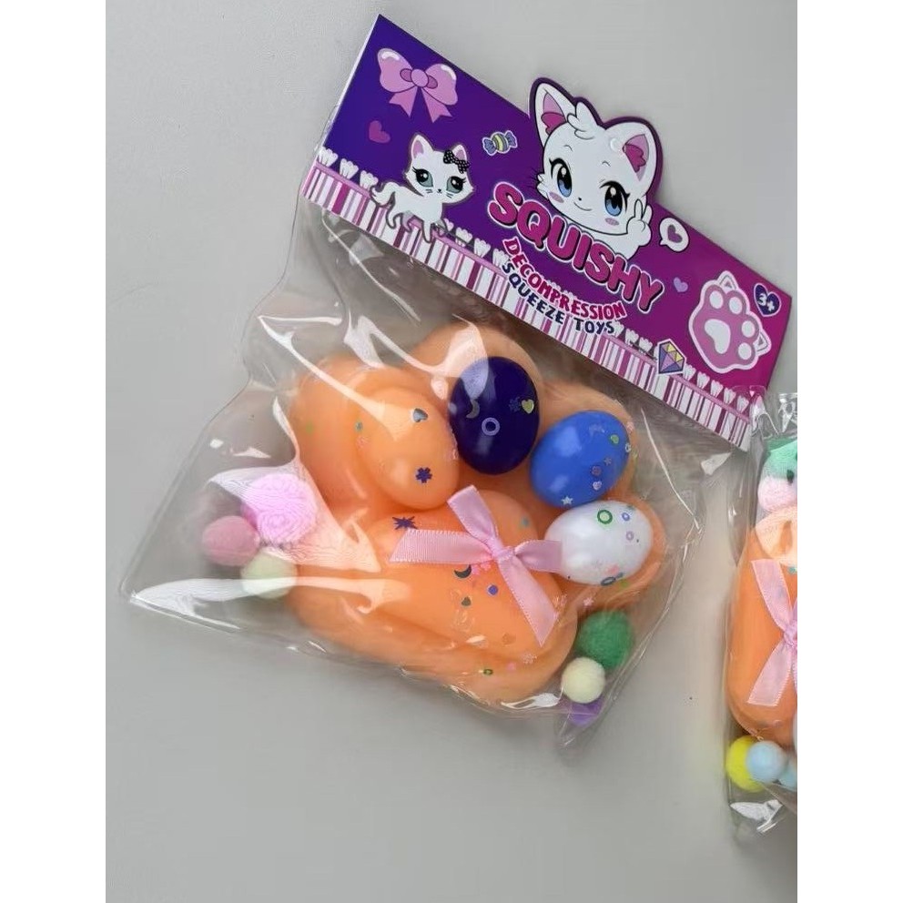 Jucarie Antistres Squishy, Flippy, cu Revenire Lenta, Squeeze Toys, Model Cat Paw, 12.5x10.5 cm, 220g, +3 Ani, din TPR, Model 8, Multicolor