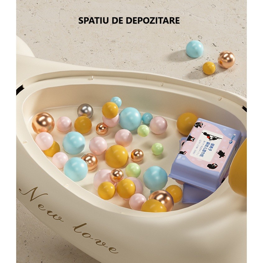 Masinuta, Flippy, 1-8 Ani, Rotire 360 Grade, Anti-rasturnare, Roti Silentioase, Impingere, Bluetooth, 66 x 32 x 37 cm, Galben